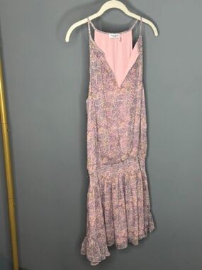Ramy Brook Pink Paisley Midi Dress Size L